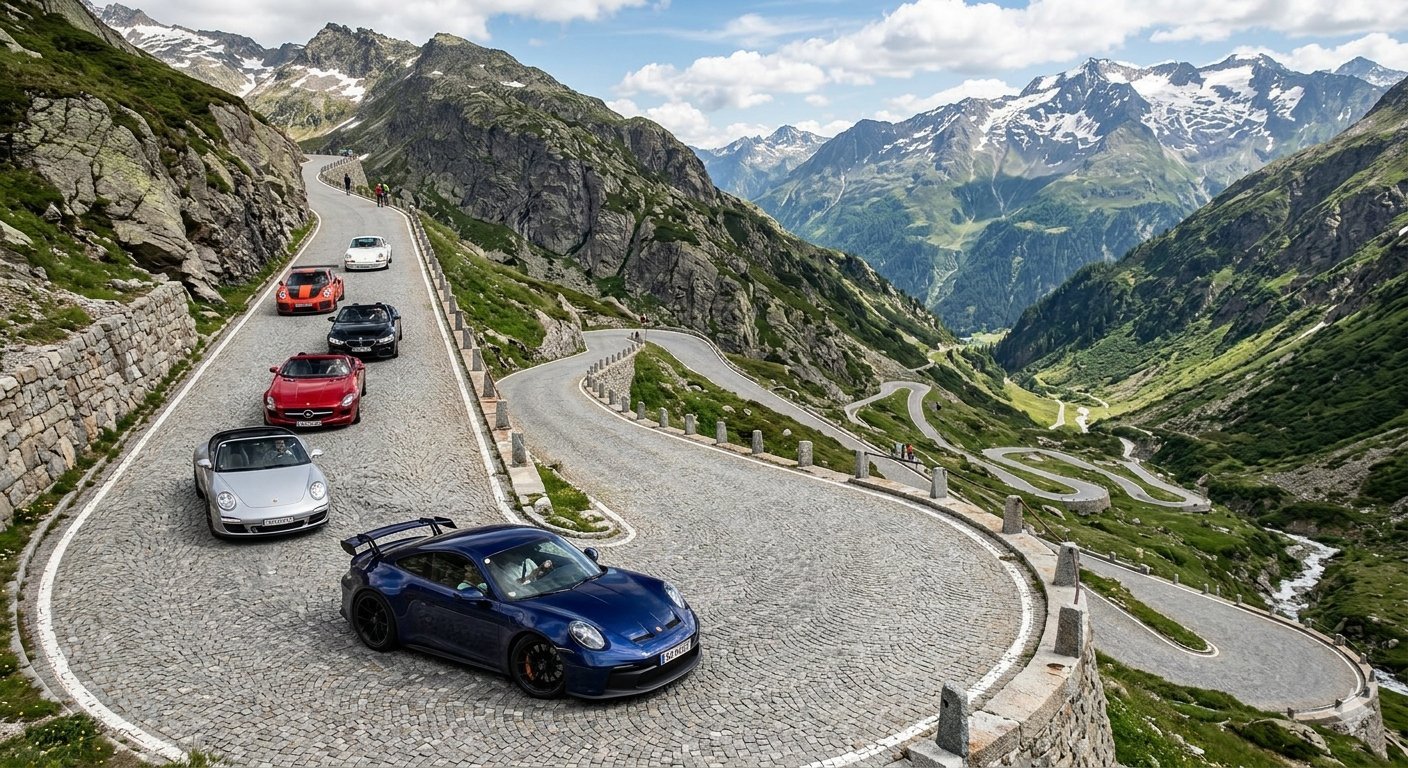 Klassiker-Treffen am Gotthardpass